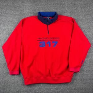Vintage GAP‎ Racing Series Fleece Men's XL Red Alpine Dow 317 Ski Outdoors
